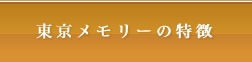 東京メモリーの特徴